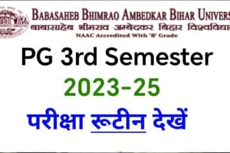 BRABU PG 3rd Semester Exam Sched