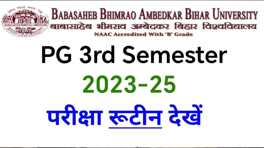 BRABU PG 3rd Semester Exam Sched