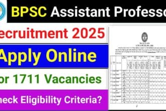 Bihar BPSC Assistant Professor Recruitment 2025