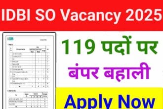IDBI Bank SO Recruitment 2025