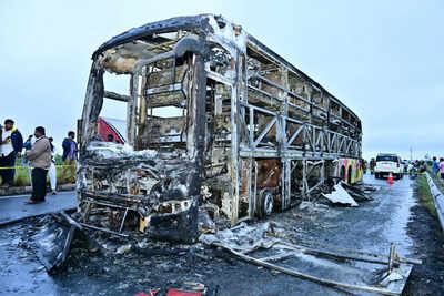 ‘Bike dragged under bus’: How Andhra fire mishap unfolded; motorcyclist, 19 passengers dead | India News