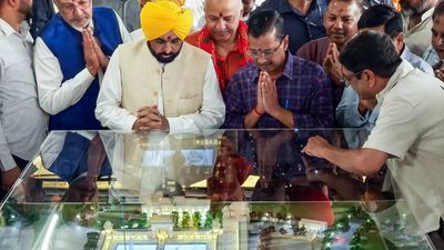 Shri Kali Mata temple in Patiala to get facelift as CM Mann, Kejriwal launch Rs 75 crore projects | India News