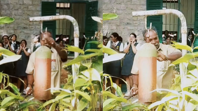 Watch: Peon rings school bell for last time after 38 years of service; students give special farewell | India News