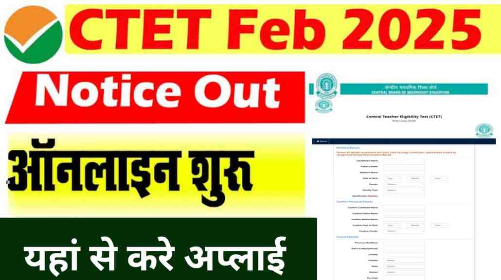 CTET फरवरी परीक्षा 2026 के लिए आवेदन शुरू, योग्यता, फीस और परीक्षा संरचना