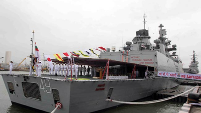 INS Sahyadri docks at Guam as Quad’s Malabar naval exercise kicks off today | India News