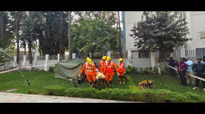 पटना समाहरणालय में भूकंप सुरक्षा मॉक ड्रिल आयोजित | पटना समाचार